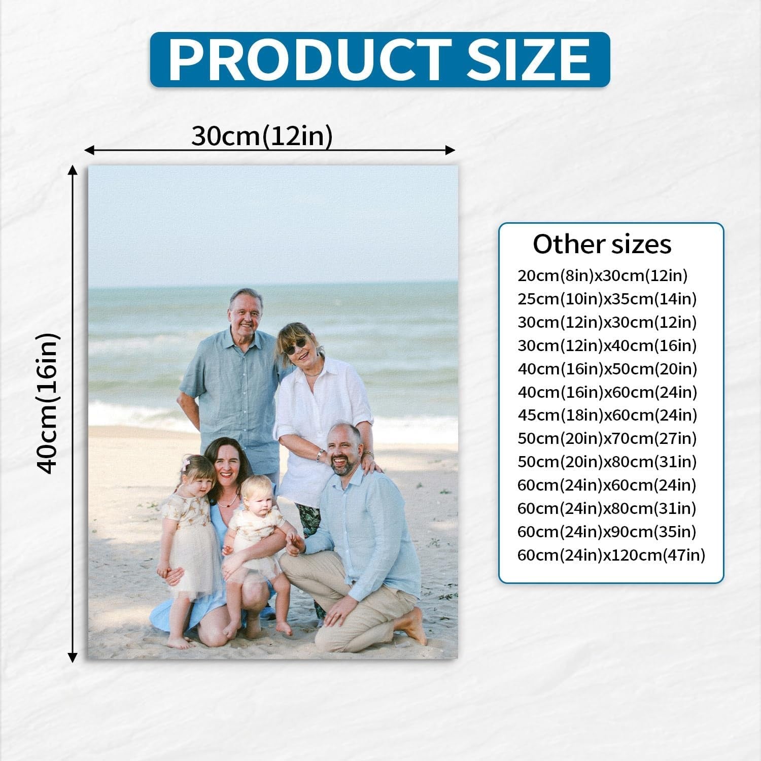 Personalised Canvas Photo Print 20x30cm Custom Gift Wall Art