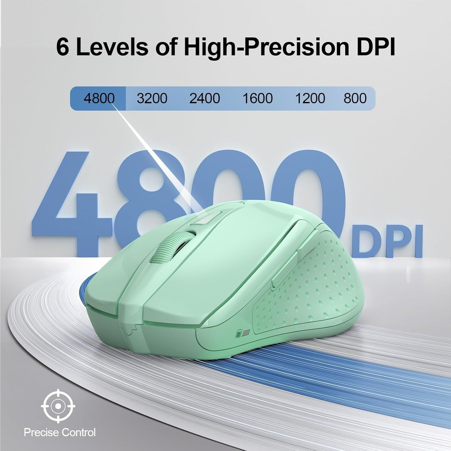 Silent Bluetooth Wireless Mouse 4800DPI Ergonomic Rechargeable Laptop PC
