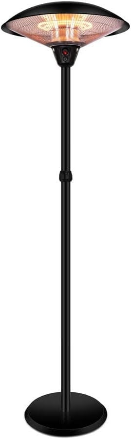 Outdoor Electric Patio Heater 3 Heat Settings Remote IP55 Safe & Silent