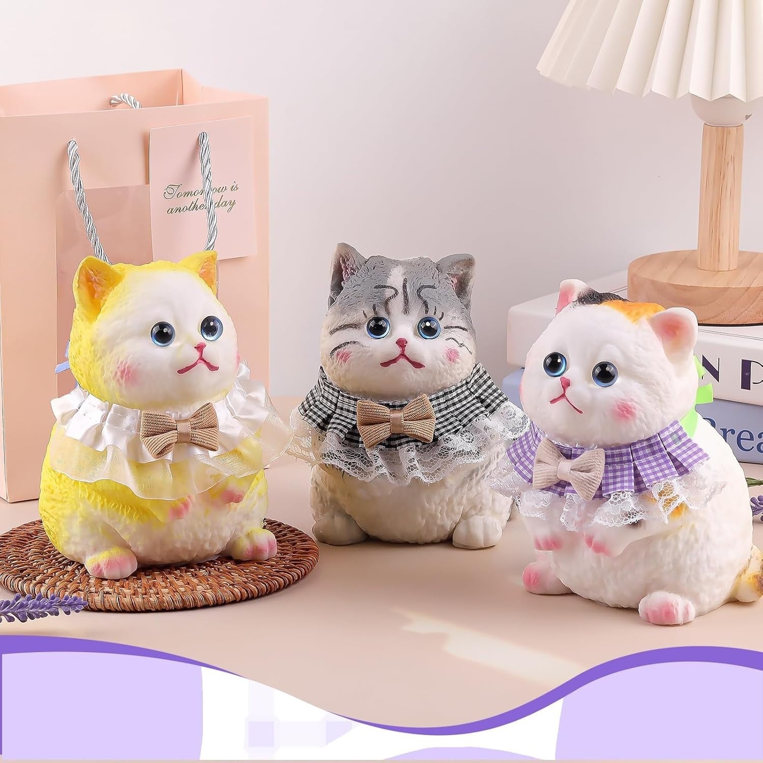 Big Cat Squishy Stress Relief Toy Soft Calico Cat Sensory Fidget