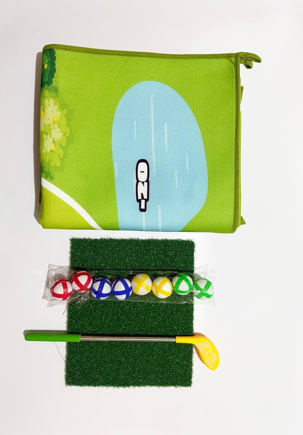 Mini Golf Play Mat Indoor Home Putting Game Set 160x100cm with Balls
