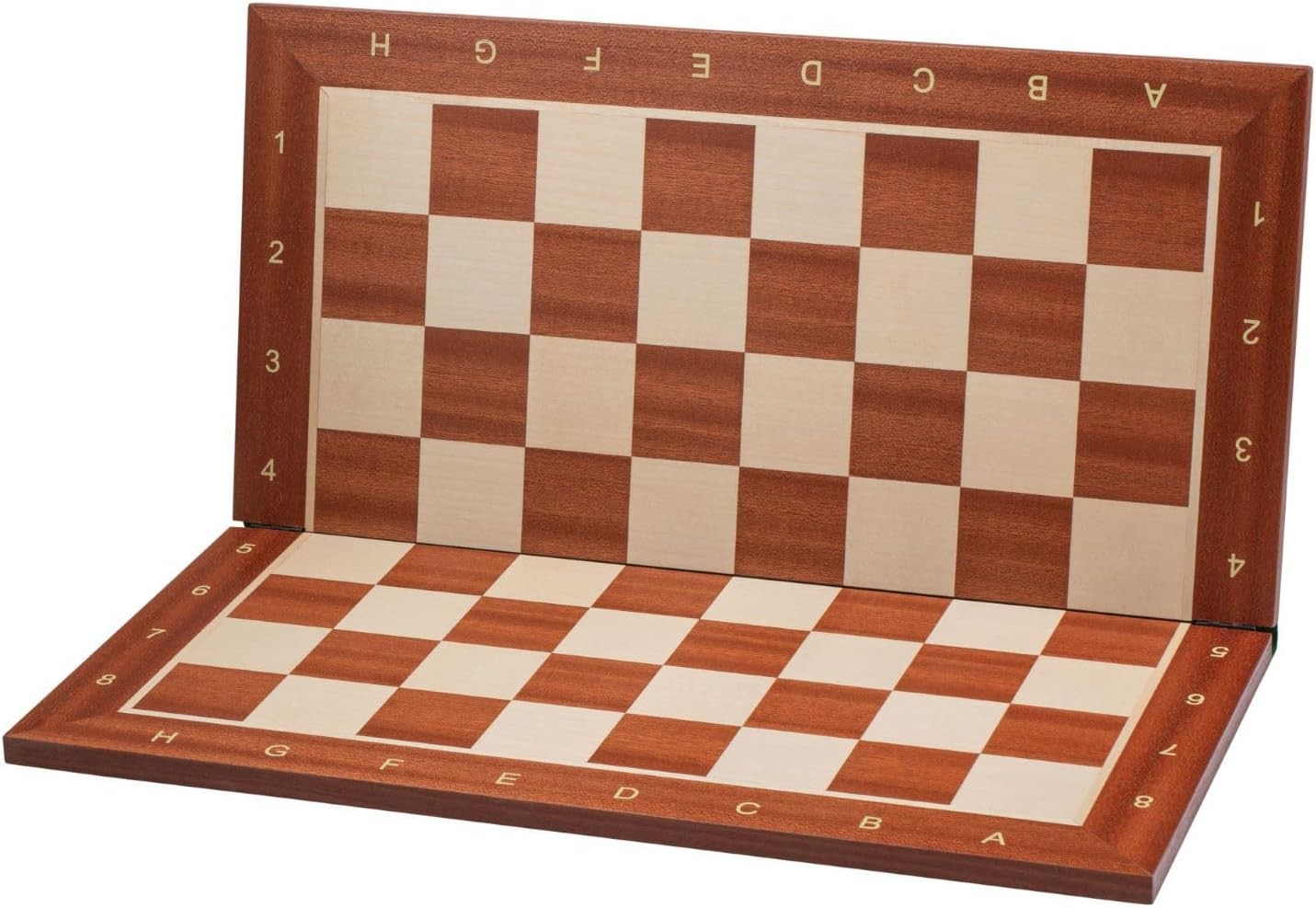 54cm Luxury Folding Wooden Chess Board – Handmade Mahogany Inlaid Board