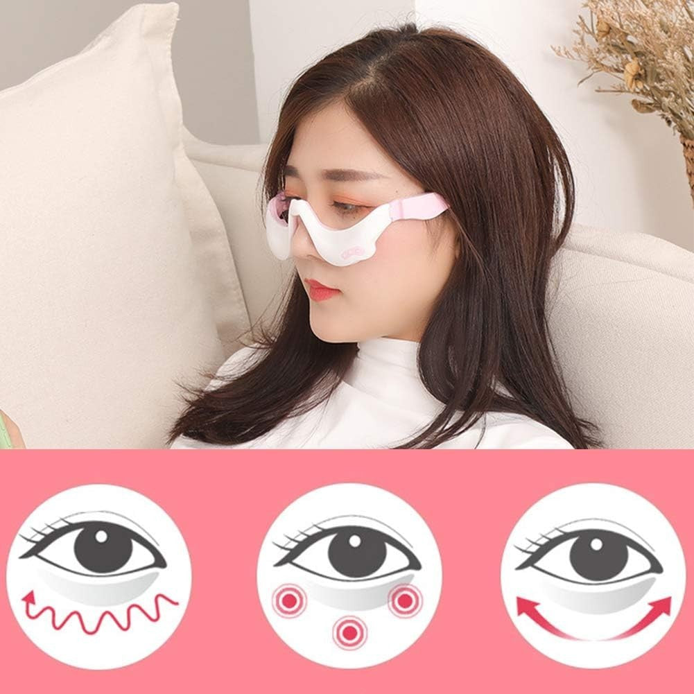 Heated Eye Massager Rechargeable Vibration 6 Modes