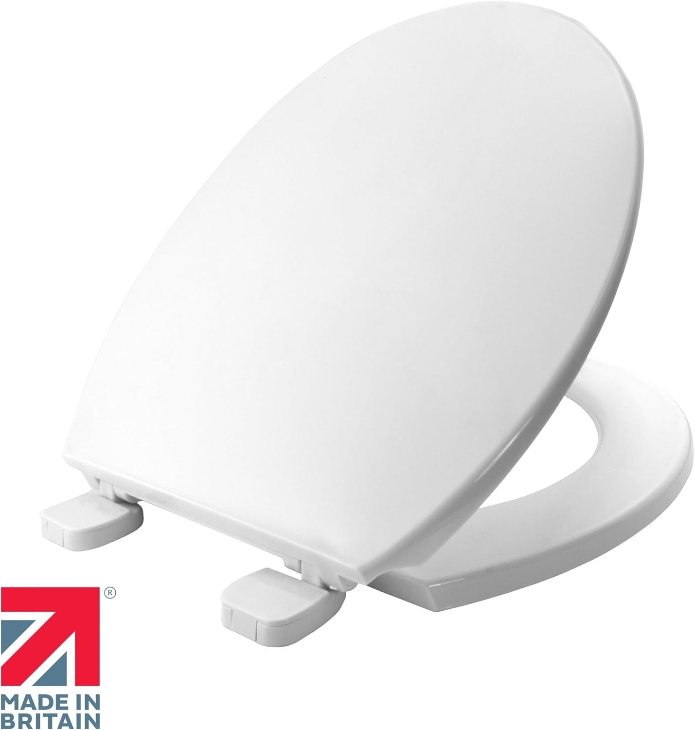 Chester White Thermoplastic Toilet Seat Non-Slip Adjustable Hinges Universal