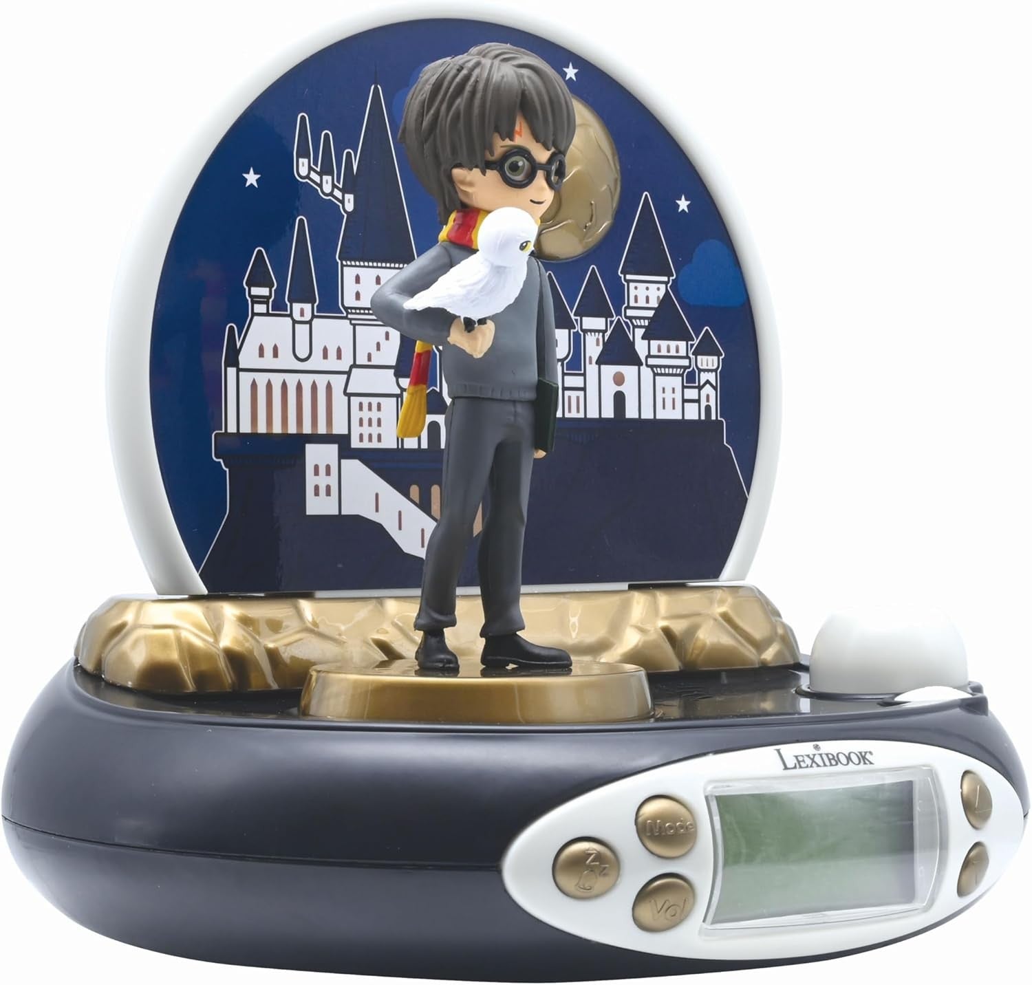 Kid Projector Alarm Clock Night Light Ceiling Time Display Black