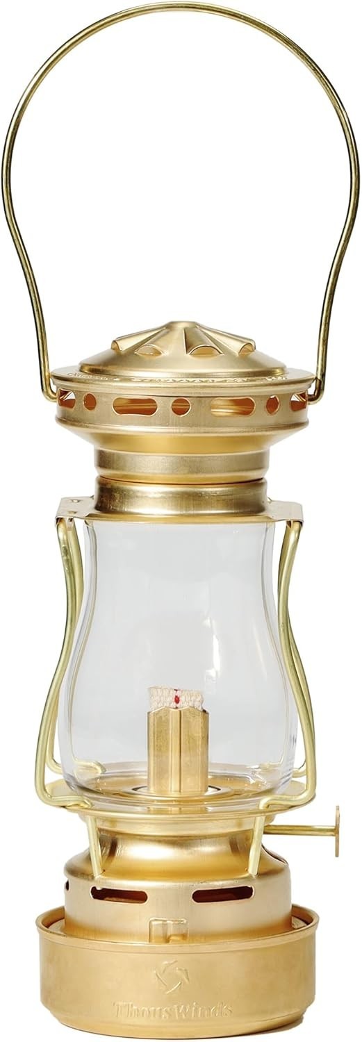 Winds Antique Brass Oil Lantern Steel 110ml Paraffin Lamp