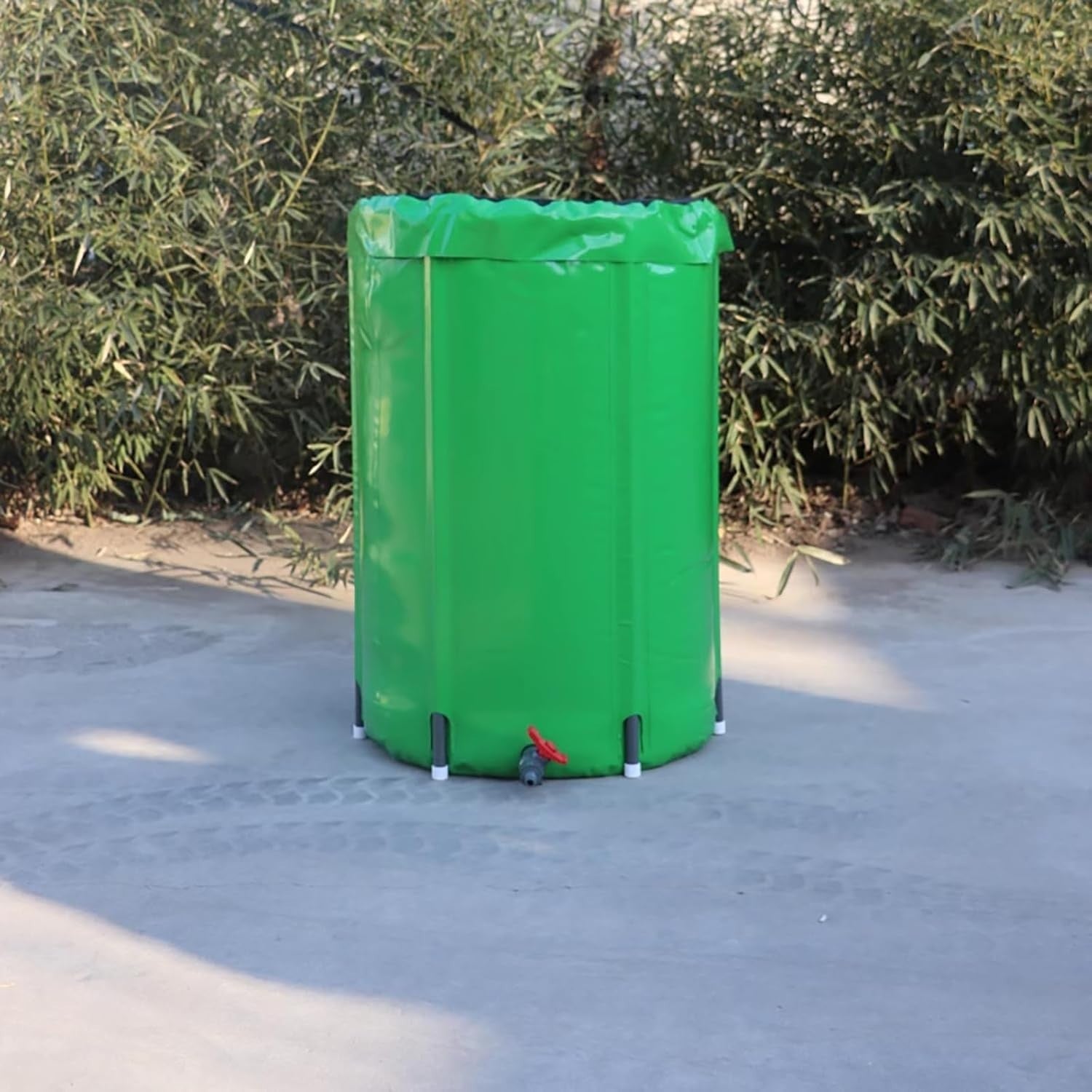 250L Folding Rain Barrel with Stand Tap Portable Outdoor Water Collector Garden