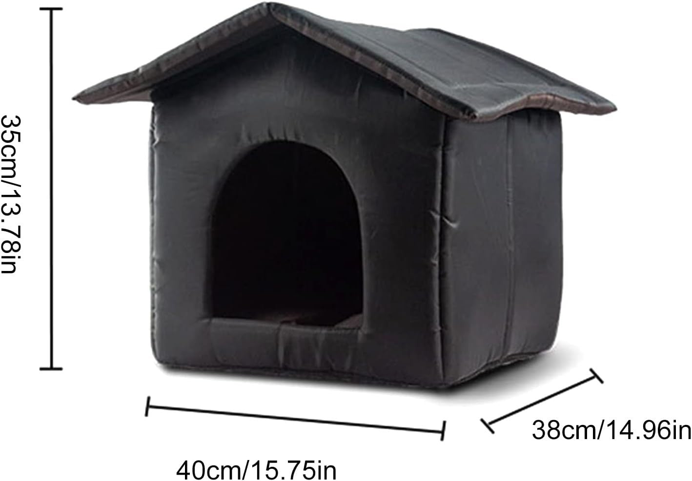 Waterproof Outdoor Cat House – Winter Shelter, Foldable, Warm Bed 40cm