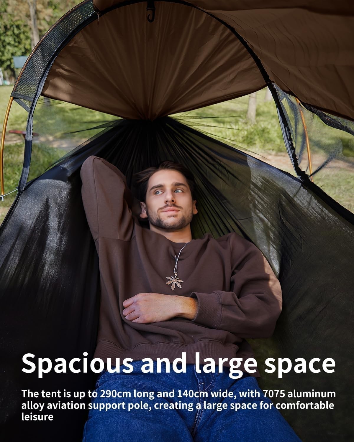 Camping Hammock Tent 2-Person with Mosquito Net & Rainfly | 290x140cm