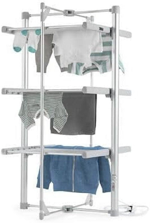 3 Tier Heated Clothes Airer Indoor Electric Drying Rack Energy Efficient