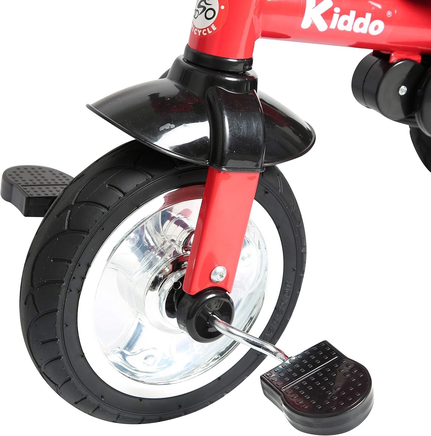4 in 1 Kids Tricycle Rotating Seat Sun Canopy Parent Push Trike Red