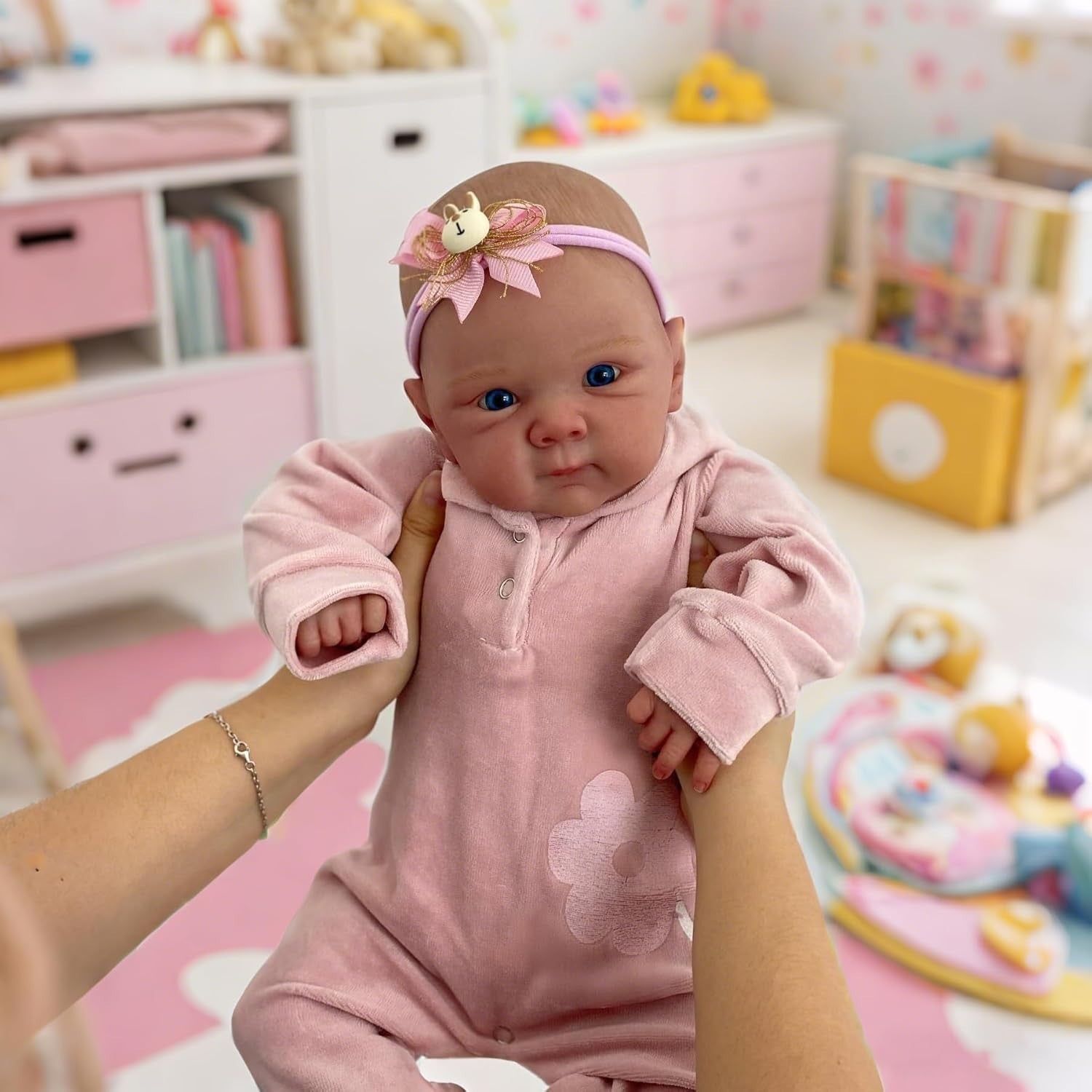 18in Reborn Baby Doll Girl Soft Vinyl Bathable Newborn Toy