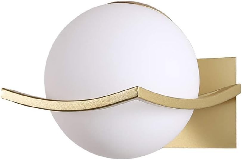 Modern LED Glass Globe Wall Light 16cm Elegant Indoor Sconce