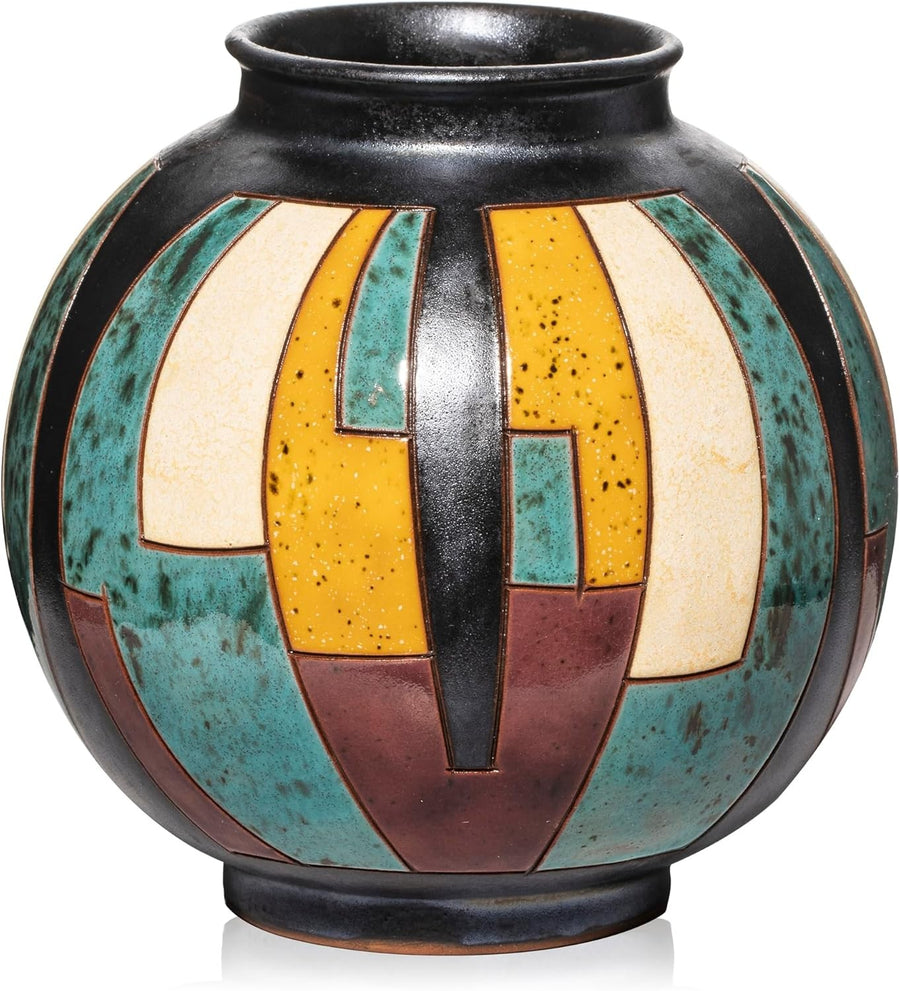 Handmade Ceramic Flower Vase 16cm Artisan Glazed Decorative Pottery