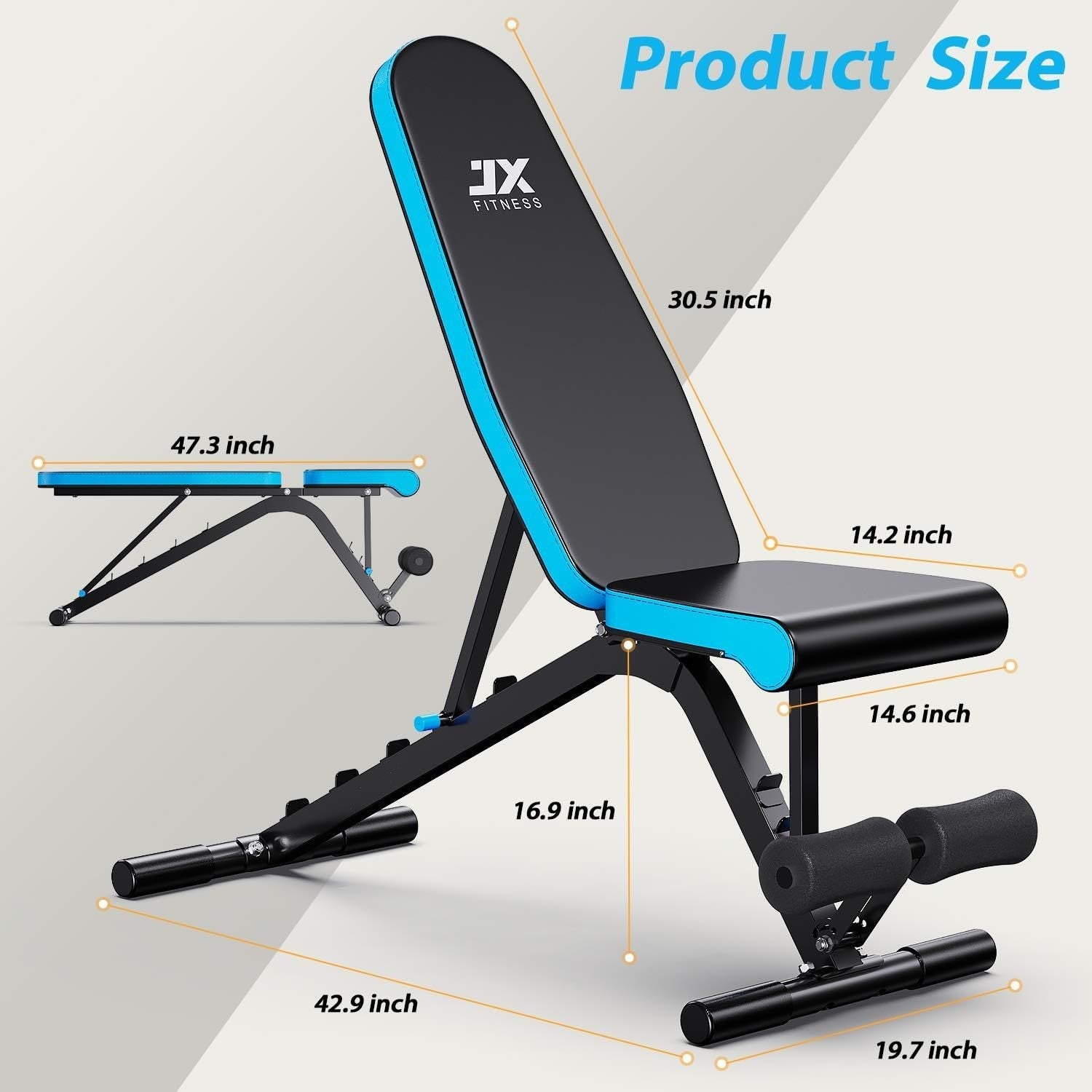Upright 90° Adjustable Workout Bench 660lb Strength Training Bench