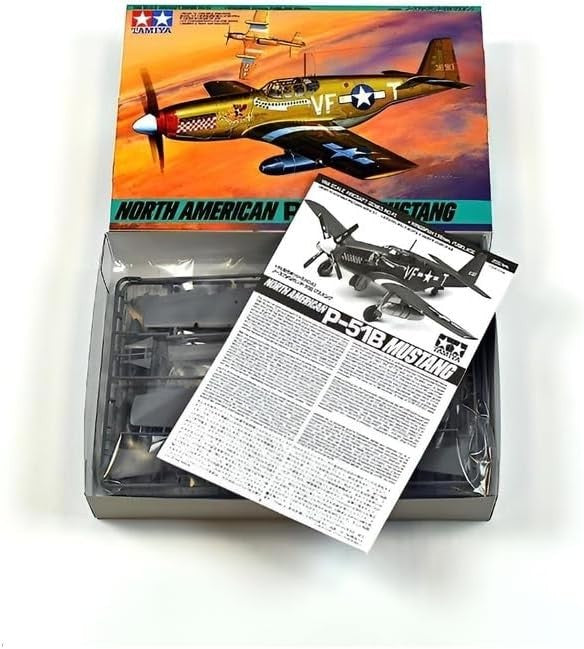 WWII P-51B Mustang 1:48 Scale Plastic Model Kit | US Fighter Aircraft