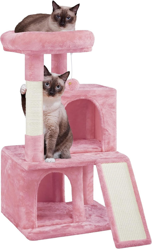 92cm Cat Tree Tower Multi Level Double Condo Scratching Post Pink