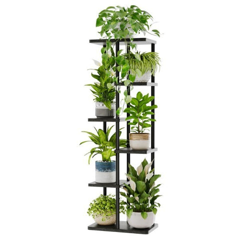 6 Tier Metal Plant Stand Indoor Tall Corner Shelf for Multiple Plants Balcony