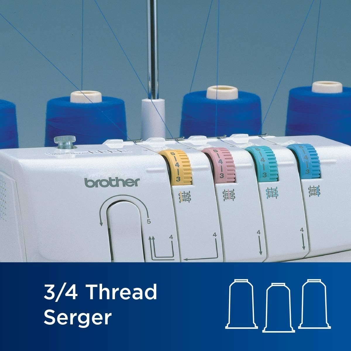 Heavy Duty Serger Overlock Machine 1300 SPM 3 4 Thread Metal Frame