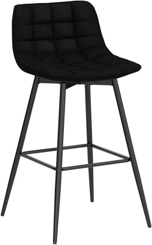 Brown Faux Leather Bar Stools Set of 2 – Ergonomic Kitchen & Counter Seats