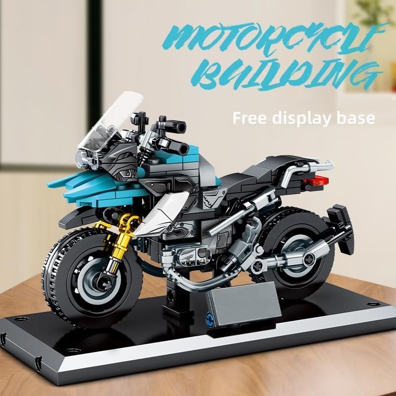 Motorcycle Building Kit 255 Pieces, STEM Toy for Kids & Adults, Easy Assembly