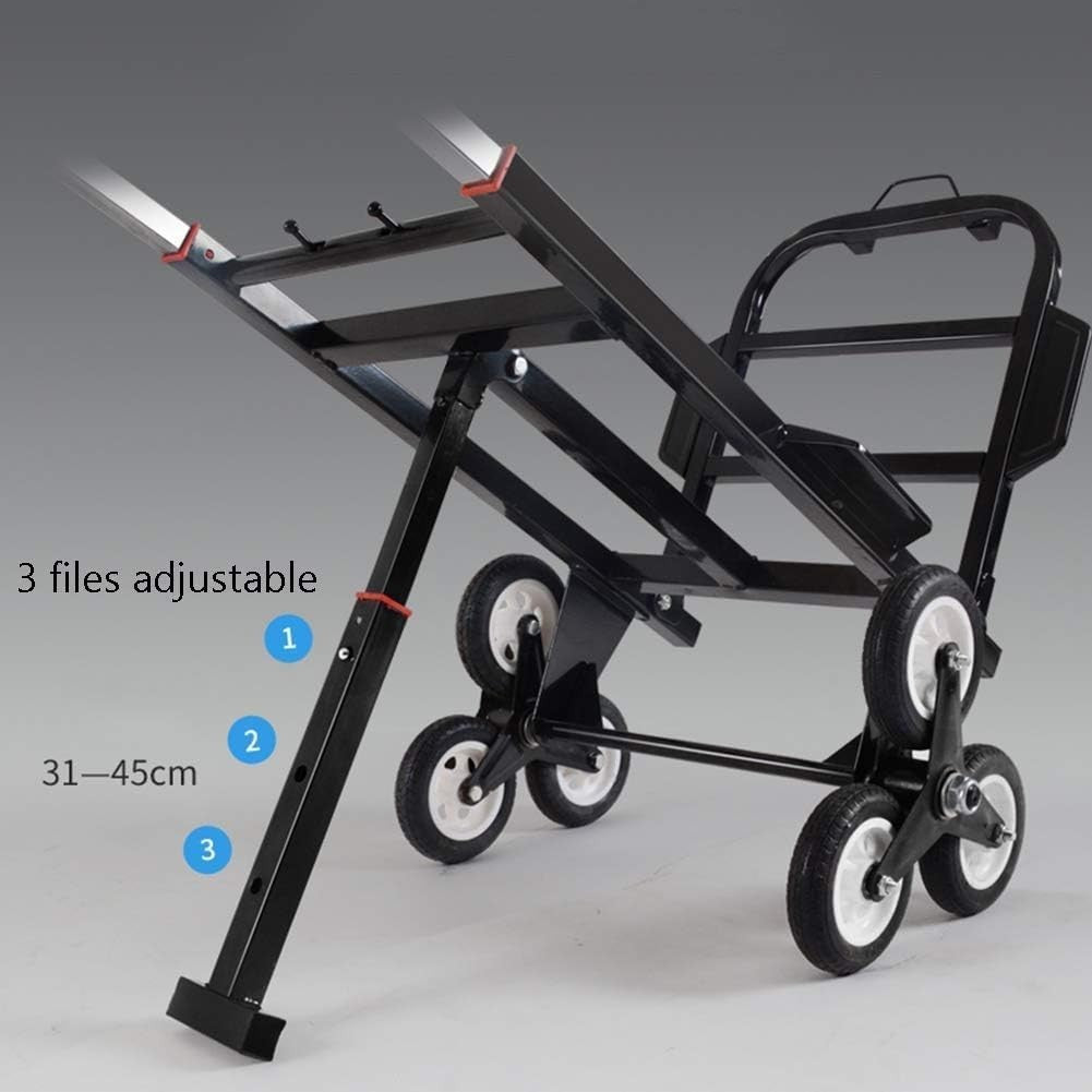 6 Wheel Stair Climbing Hand Truck Folding Trolley Heavy Duty Cart