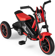 Kids Tricycle 3 Wheel Balance Bike Anti Slip Pedals Red Age 3+