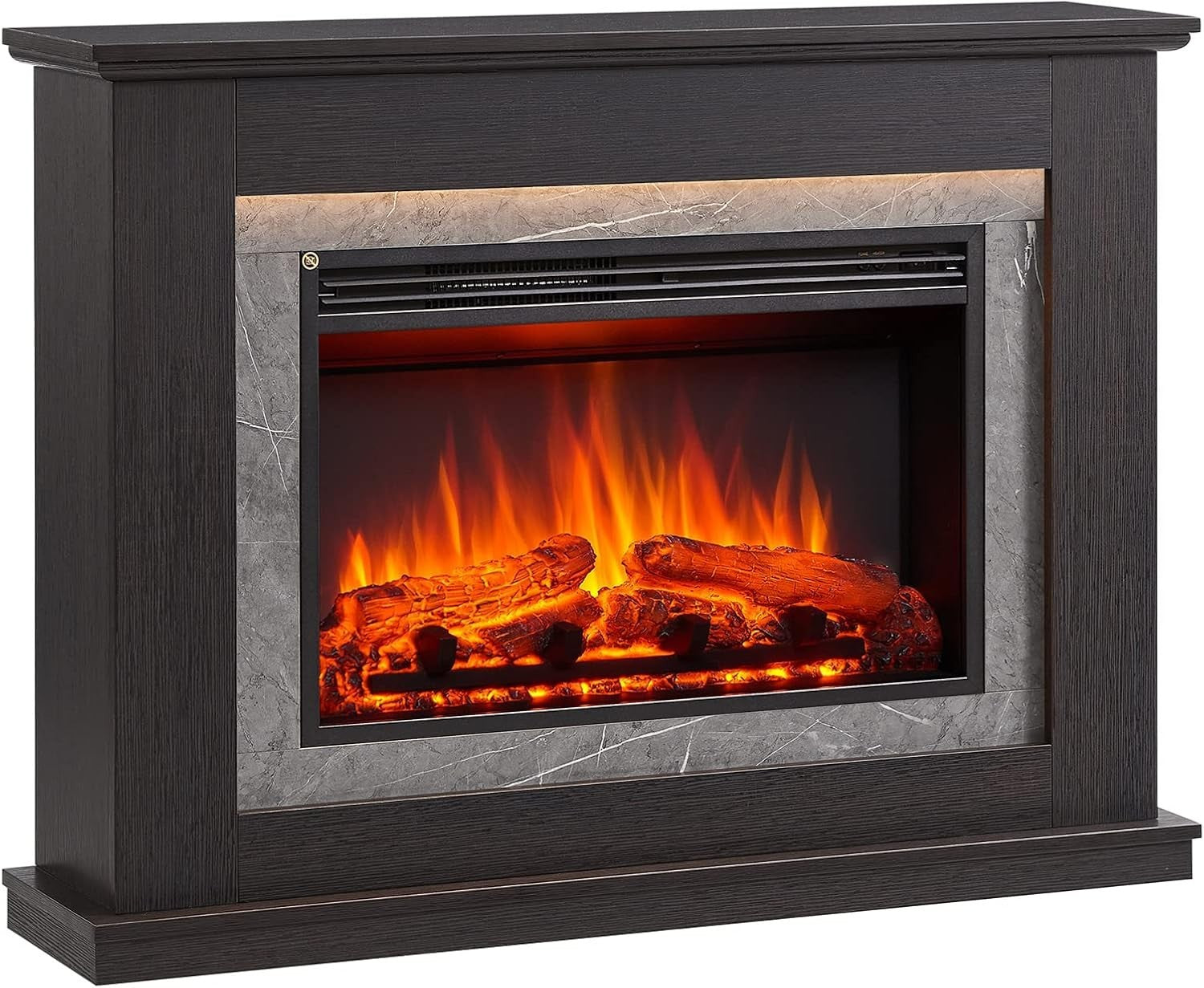 43" Freestanding Electric Fireplace with Remote & 2000W Heater Oak Finish
