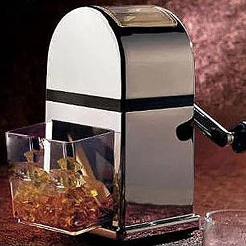 Stainless Steel Ice Crusher Manual Snow Cone Slush Maker Hand Crank