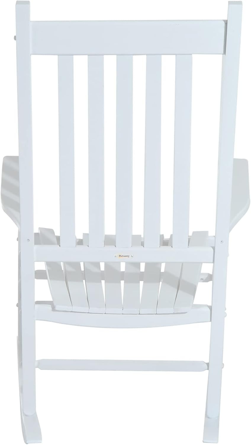 Outdoor Wooden Rocking Chair Garden Patio Porch Deck Balcony Seat 115cm H