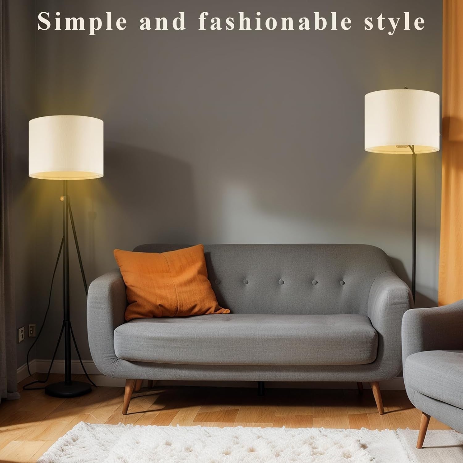 6 Pack Cream Linen Lampshades 26x18cm E27 E14 Adapter Ceiling Table Lamp