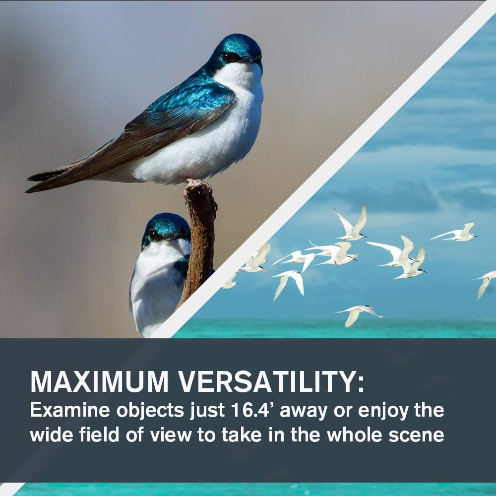 10x25 Compact Binoculars Waterproof K9 Optics Wide View Travel Birdwatching