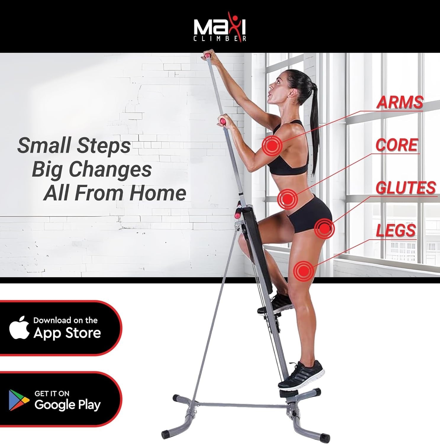 Foldable Vertical Climber Machine w/ Digital Counter, Height Adjust & Full-Body