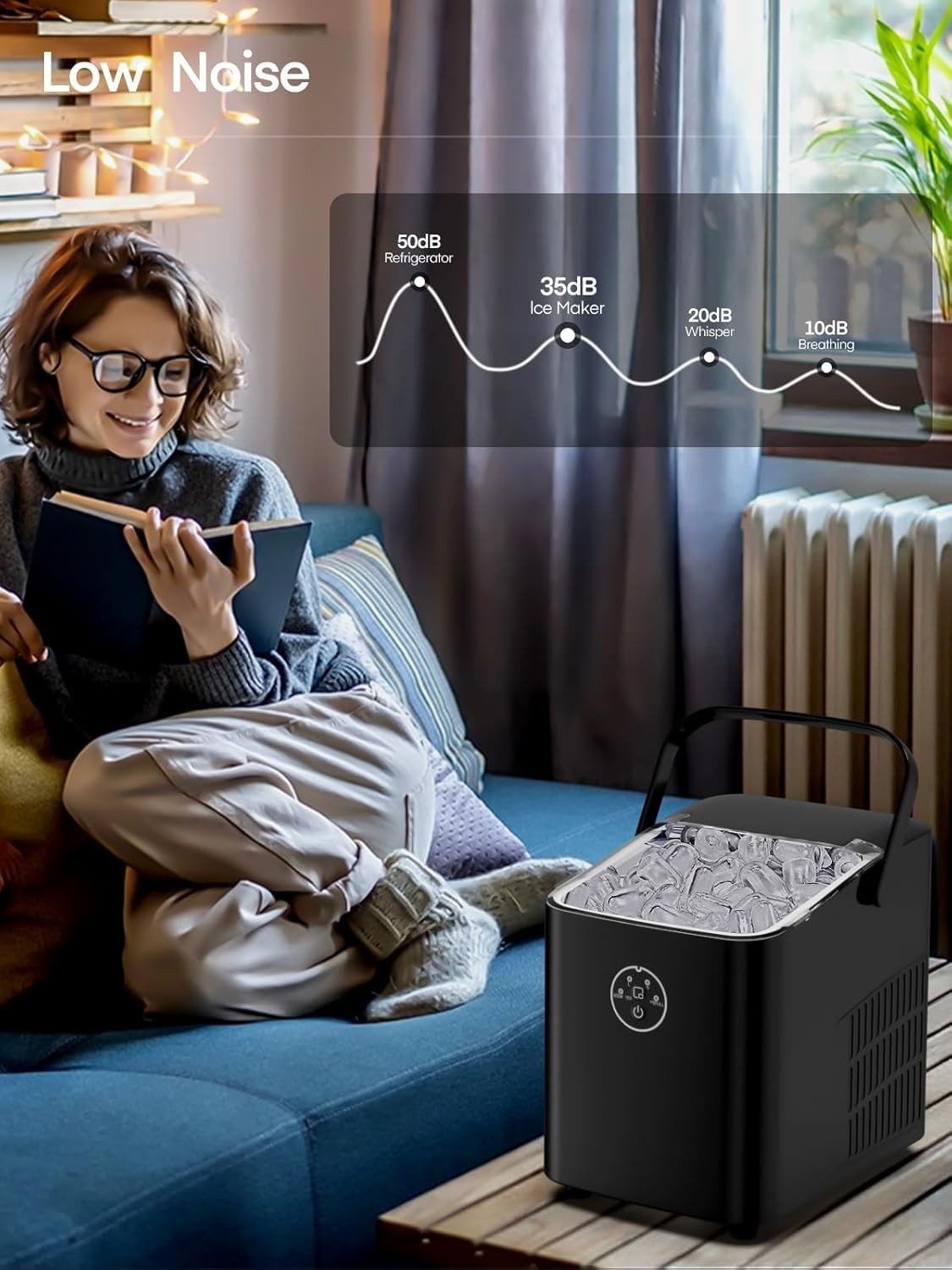 Countertop Ice Maker Fast 13kg Daily Portable Compact Machine