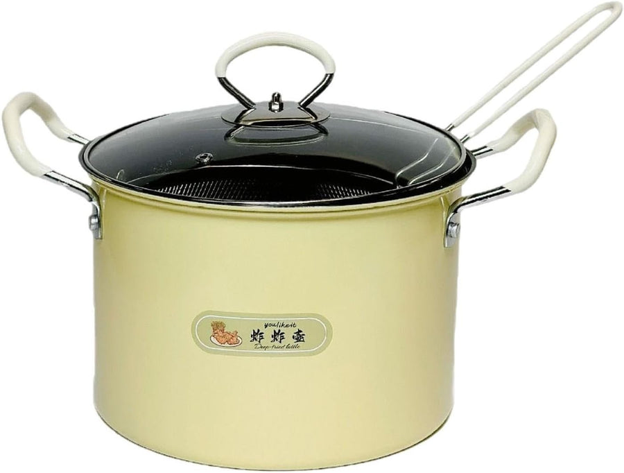 Deep Fryer Pot 5.2L With Removable Strainer Camping Restaurant Fry Pan