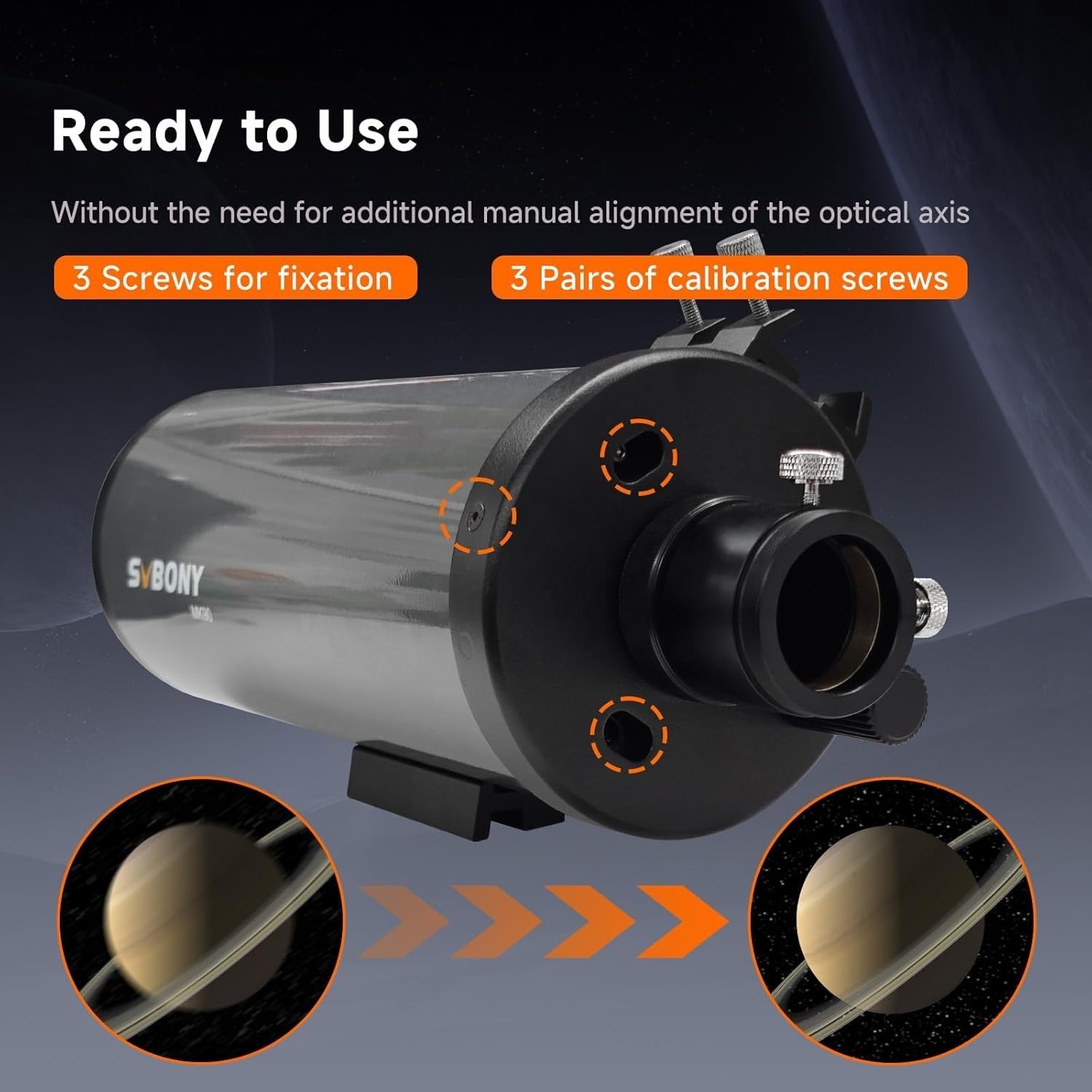 90mm Maksutov-Cassegrain Telescope OTA f/13.9 for Lunar & Planetary