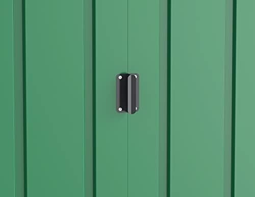 Extra Large Metal Garden Storage Shed 10x10ft Waterproof Outdoor Tool Shed Green