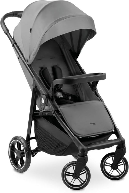 Lightweight Pushchair Foldable Pram Reclining Seat Snack Tray Cup Holder Grey