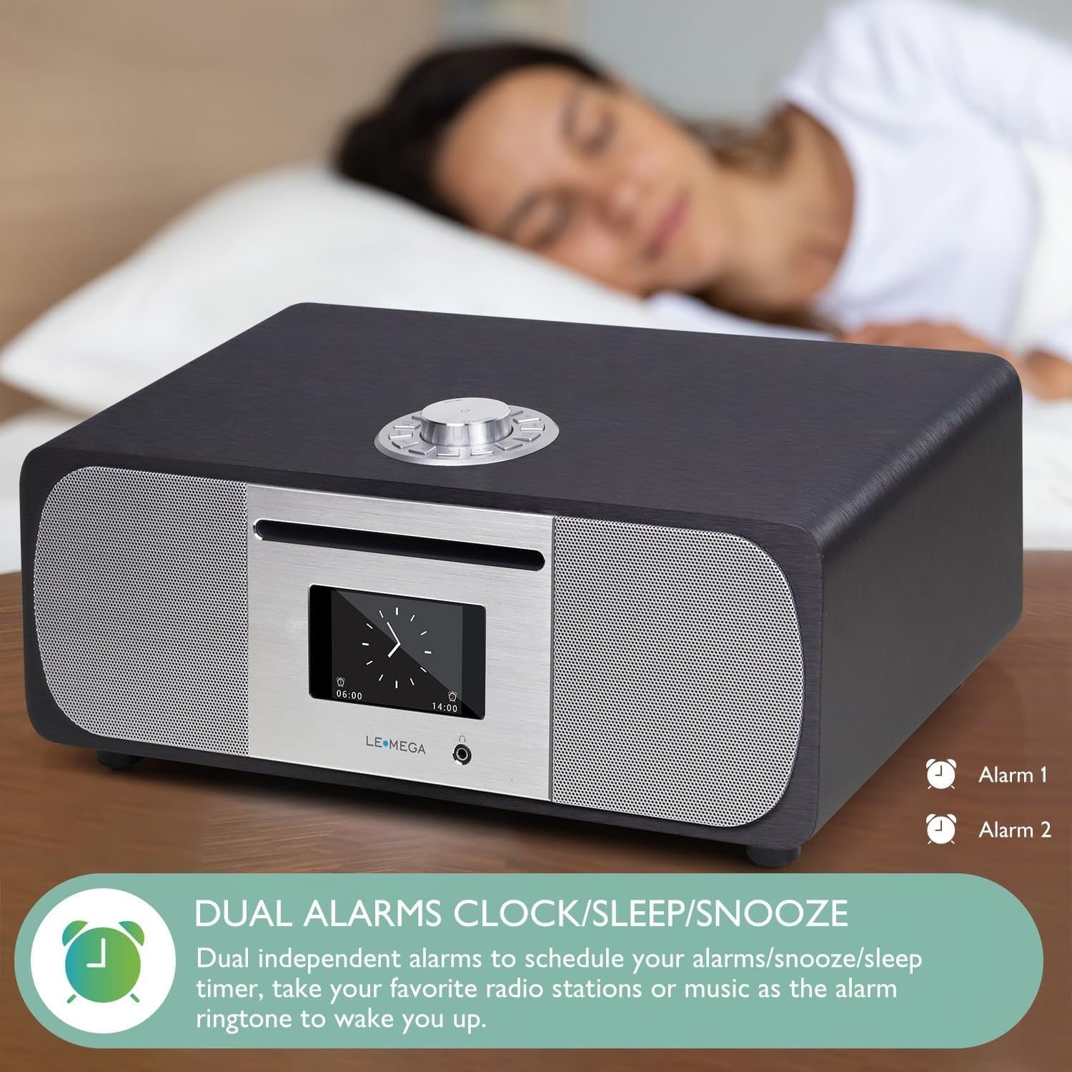 WiFi Internet Radio CD Player DAB+ Bluetooth 35W Hi-Fi Anthracite