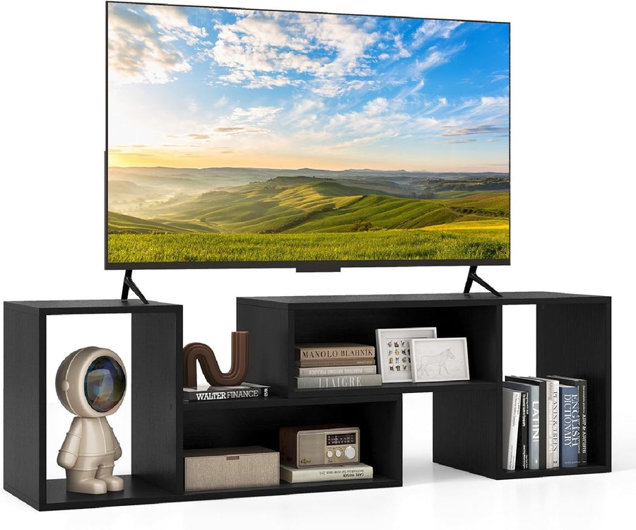 Adjustable L-Shaped TV Stand for 60" TVs | Modular Storage Media Console