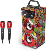 Monster Kids Karaoke Machine 2 Mics Green Bluetooth FM