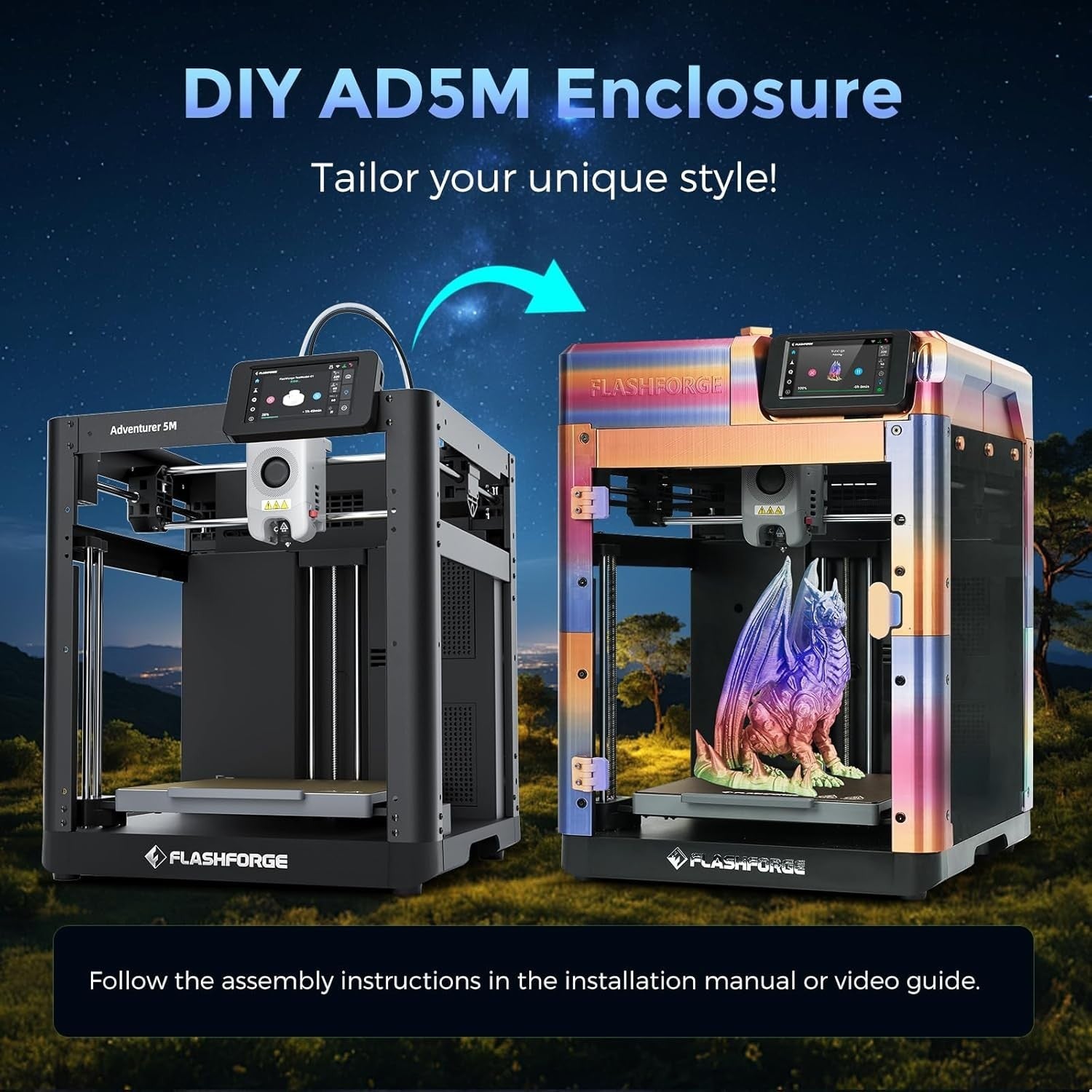 High Speed 3D Printer Auto Leveling 600mm/s CoreXY 220mm