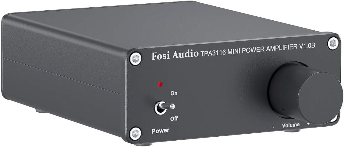 2 Channel HiFi Stereo Amplifier 50W x2 | Class D Mini Audio Amp RCA Input | 19V