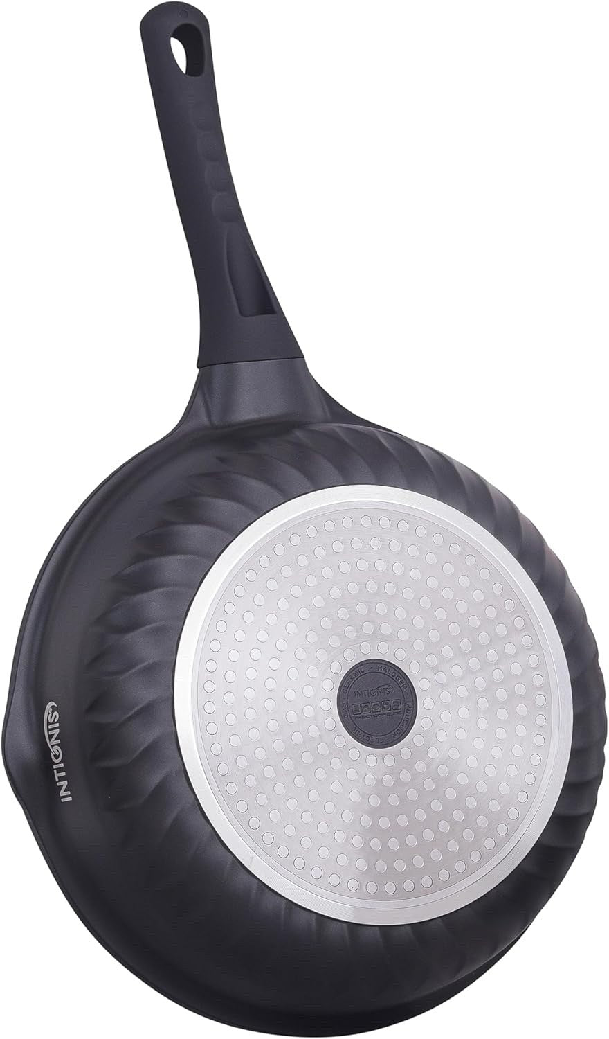 28cm Black Deep Non Stick Frying Pan with Lid  3in1 Skillet Sauté Pan & Mini Wok