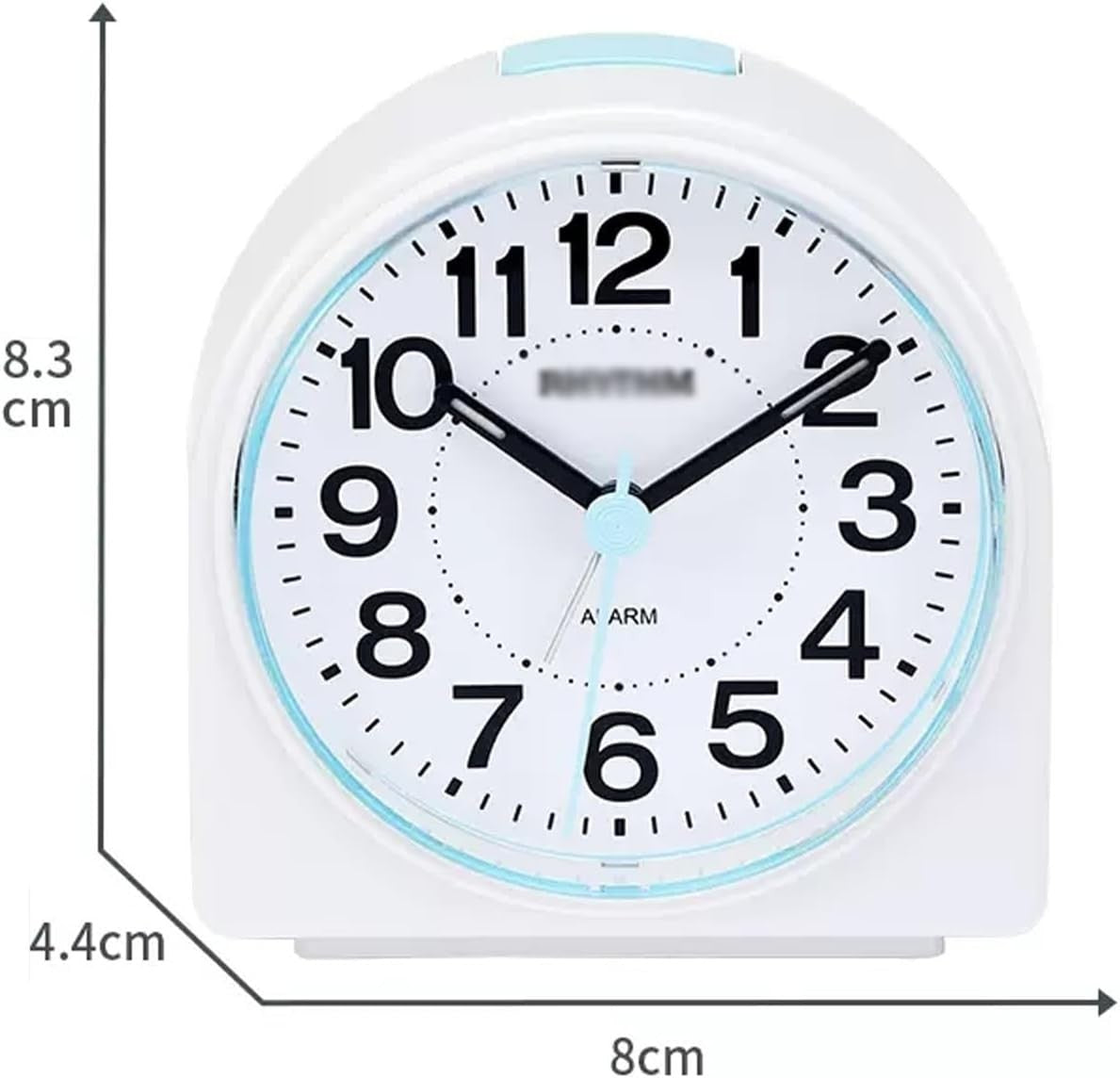 Small White Silent Alarm Clock 4 Inch Night Light Non Ticking Heavy Sleepers