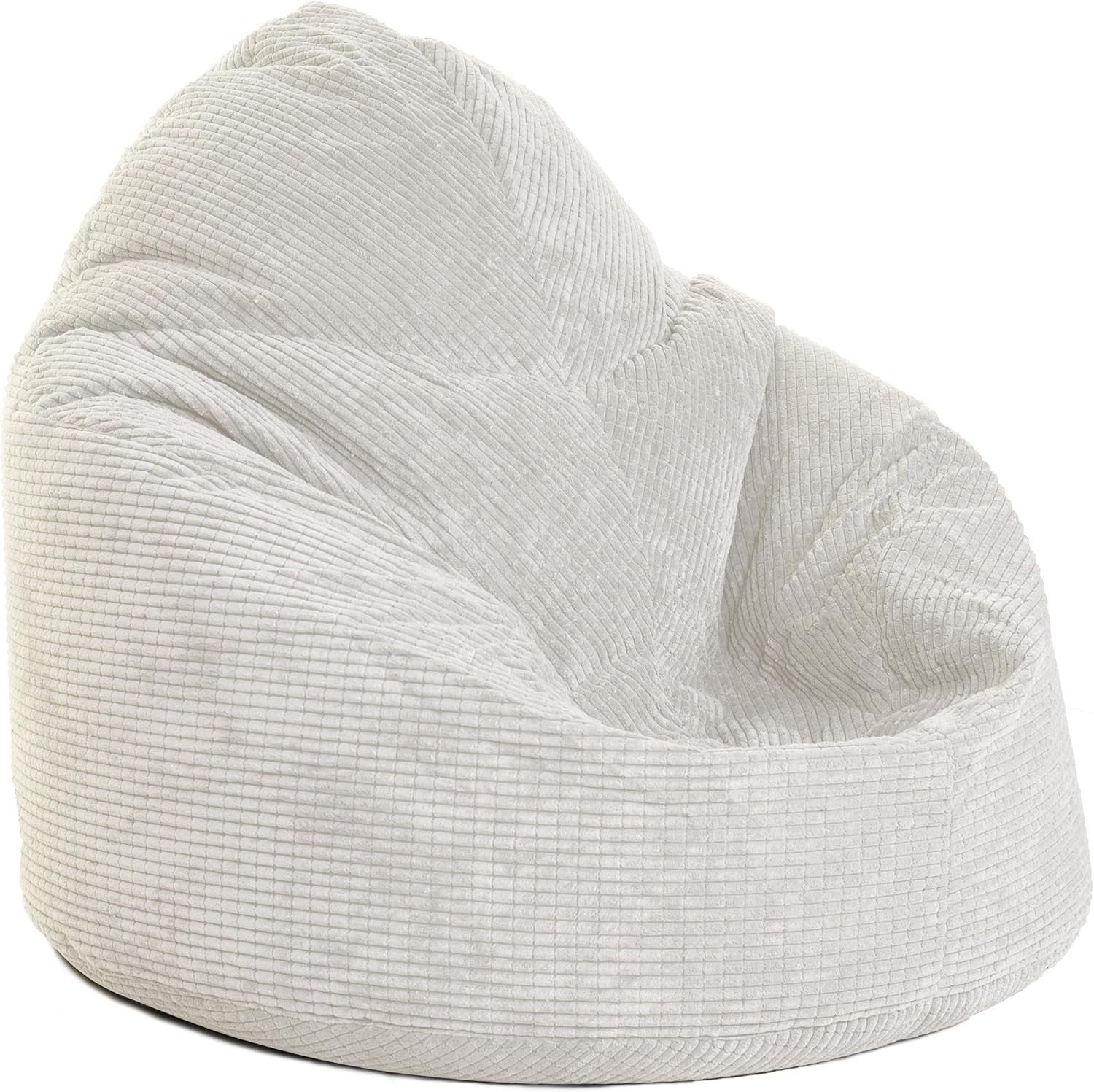 Luxury Monster Size Corduroy Beanbag Chair - Soft, Portable, Adult Lounge