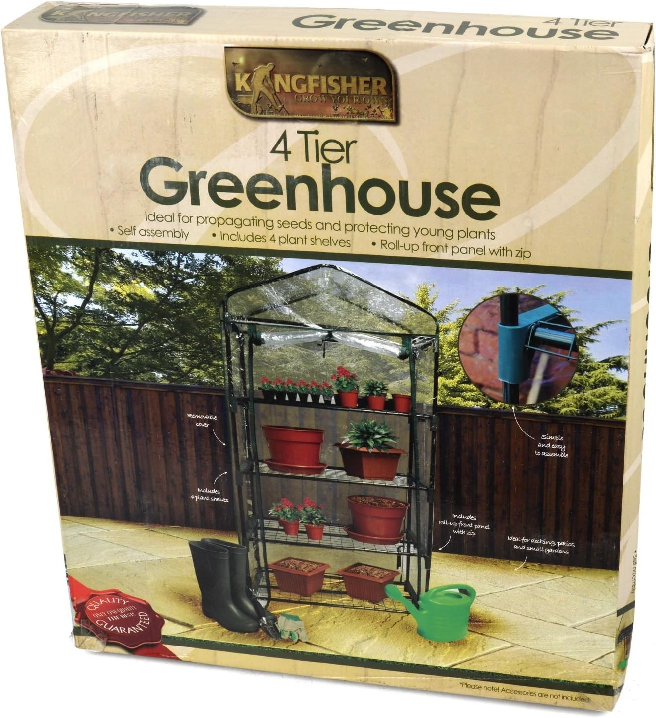 4-Tier Mini Greenhouse PVC Cold Frame Vertical Plant Shelves for Patio & Garden
