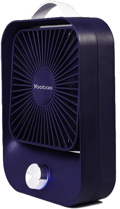 USB Handheld Desk Fan 60° Rotating Silent Mini Portable Fan Rechargeable Blue