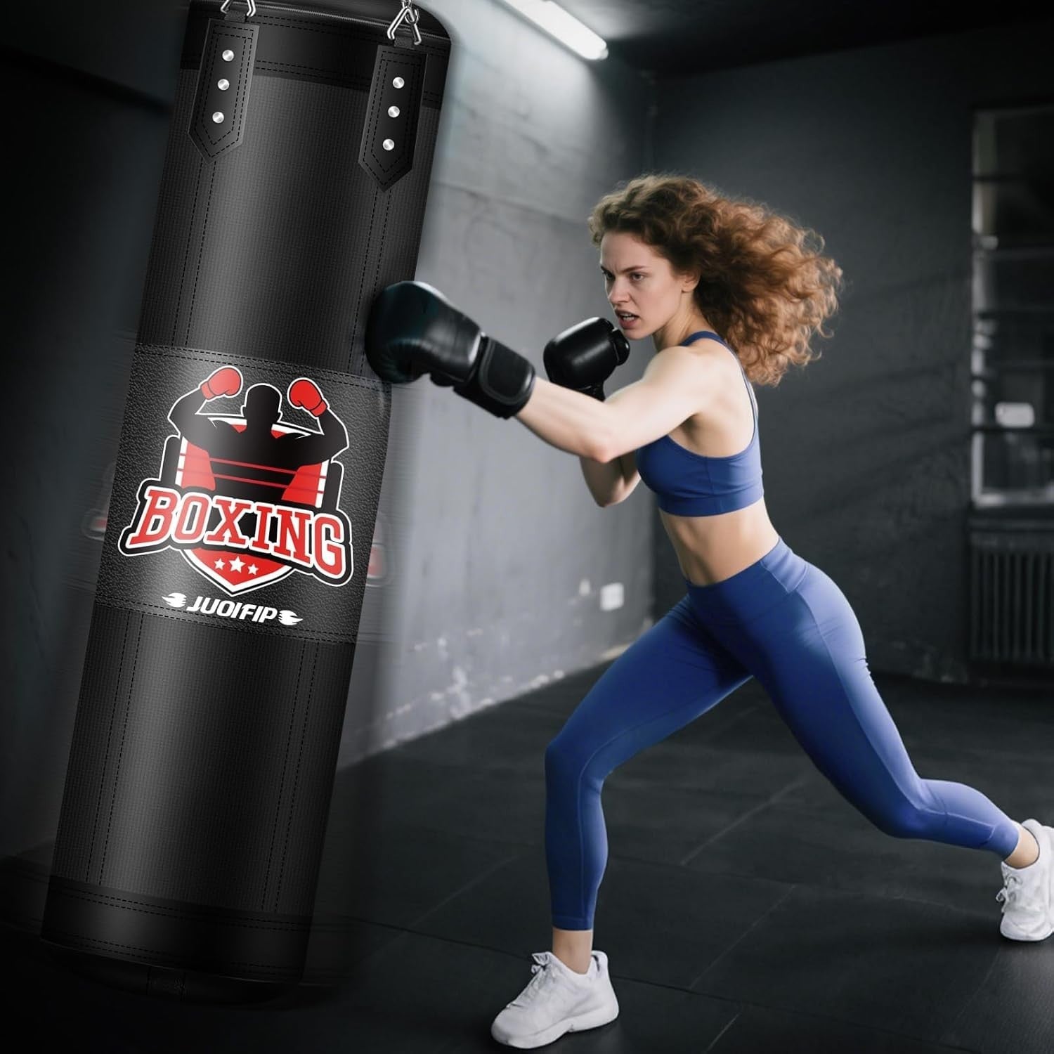 4ft Boxing Punch Bag Set Unfilled MMA Kickboxing Training Kit