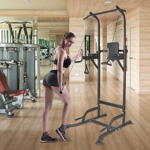 Adjustable Power Tower Pull Up Dip Station Push Up Home Gym Rack